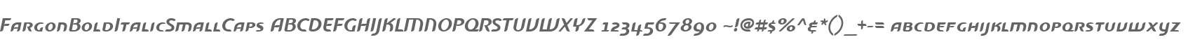 FargonBoldItalicSmallCaps