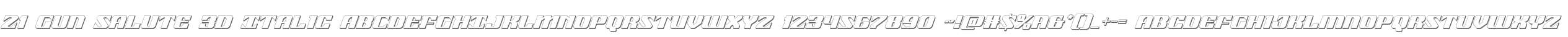 21 Gun Salute 3D Italic