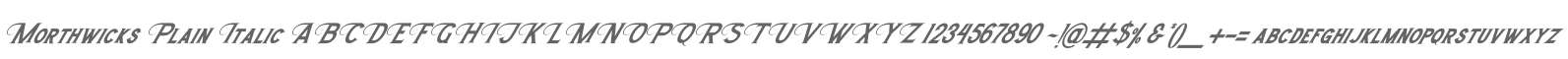 Morthwicks Plain Italic