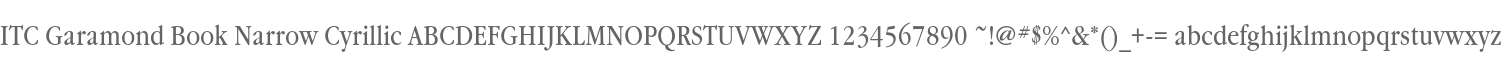 ITC Garamond Book Narrow Cyrillic