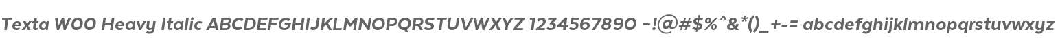 Texta W00 Heavy Italic