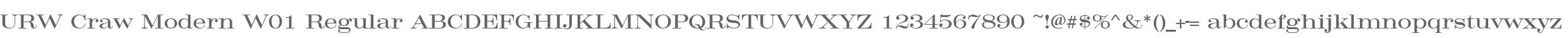 URW Craw Modern W01 Regular