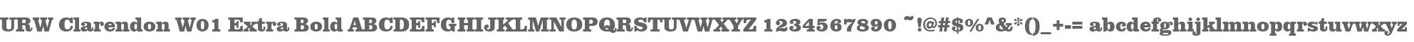 URW Clarendon W01 Extra Bold