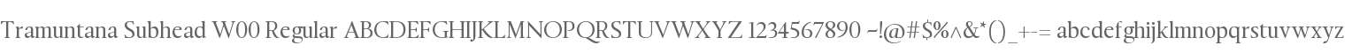 Tramuntana Subhead W00 Regular