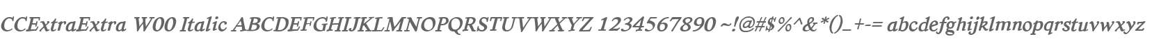 CCExtraExtra W00 Italic