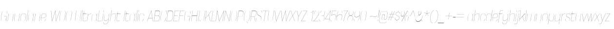 Gnuolane W00 UltraLight Italic