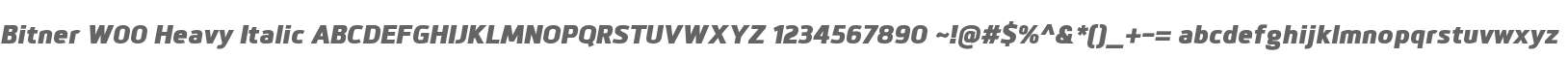 Bitner W00 Heavy Italic