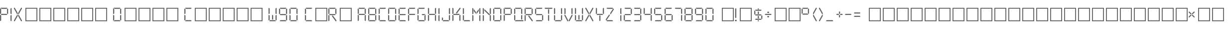 PIXymbols Digit Clocks W90 CkRg