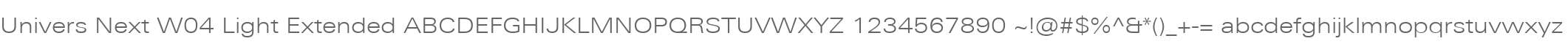 Univers Next W04 Light Extended