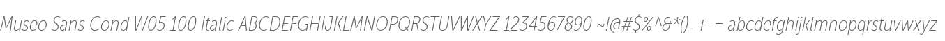 MuseoSansCondW05-100Italic
