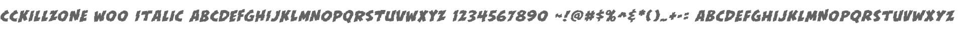 CCKillZone W00 Italic