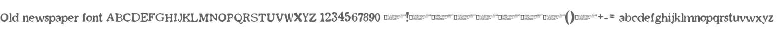 Old newspaper font