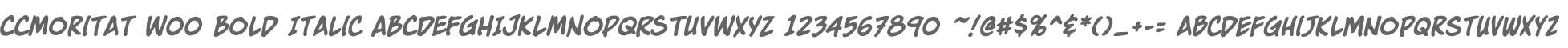 CCMoritat W00 Bold Italic