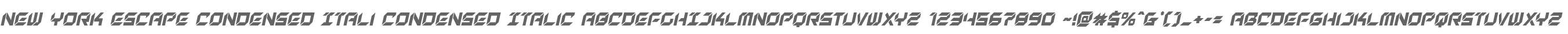 New York Escape Condensed Itali Condensed Italic