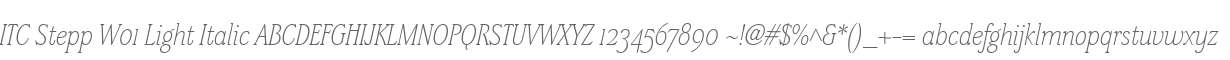 ITC Stepp W01 Light Italic