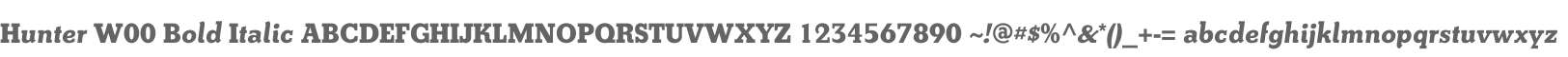 Hunter W00 Bold Italic