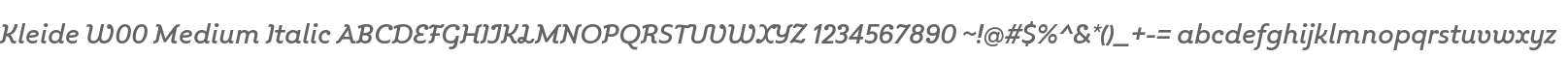 Kleide W00 Medium Italic
