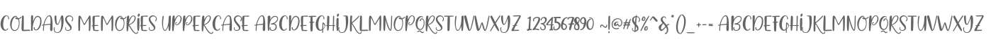 Coldays Memories Uppercase