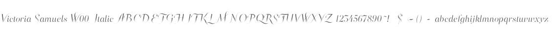 Victoria Samuels W00 Italic