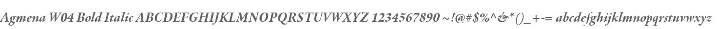 Agmena W04 Bold Italic