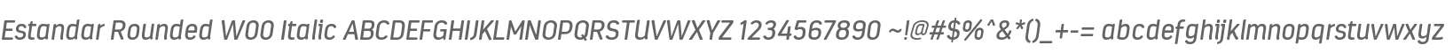 Estandar Rounded W00 Italic