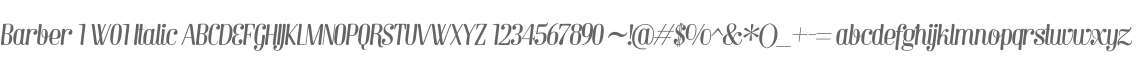 Barber 1 W01 Italic