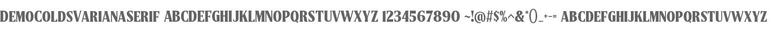 Demo Colds Variana Serif