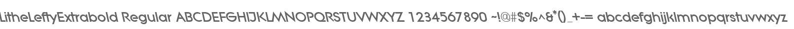 LitheLeftyExtrabold Regular