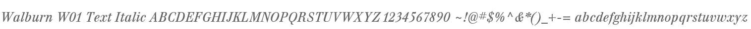 Walburn W01 Text Italic