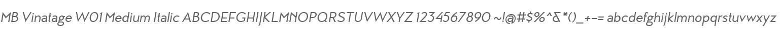 MB Vinatage W01 Medium Italic