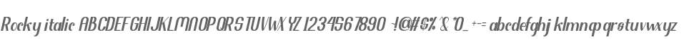 Rocky italic