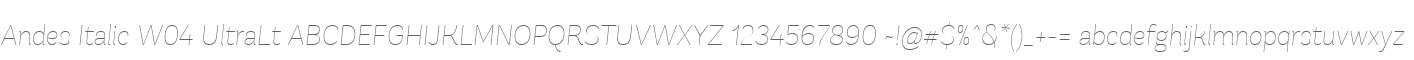 Andes Italic W04 UltraLt