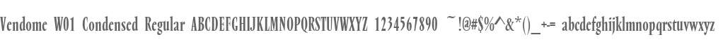 Vendome W01 Condensed Regular