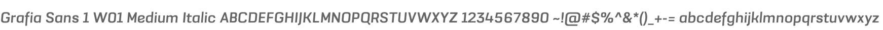 Grafia Sans 1 W01 Medium Italic
