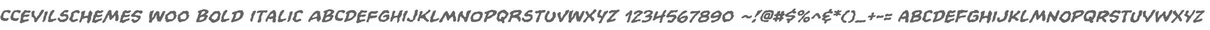 CCEvilSchemes W00 Bold Italic