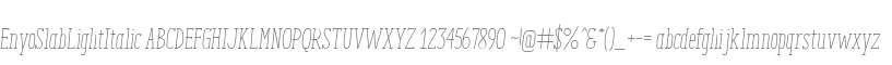 EnyoSlabLightItalic