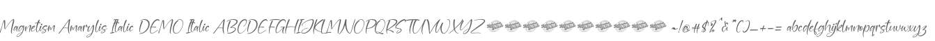 Magnetism Amarylis Italic DEMO