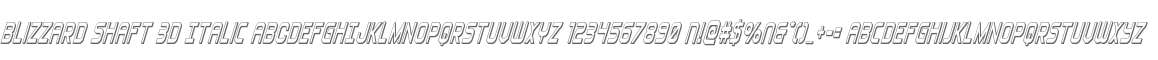 Blizzard Shaft 3D Italic
