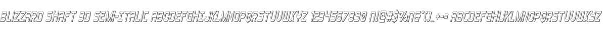 Blizzard Shaft 3D Semi-Italic