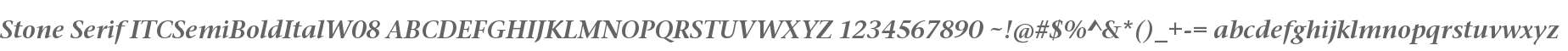 Stone Serif ITCSemiBoldItalW08