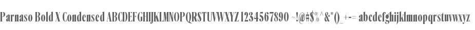 Parnaso Bold X Condensed