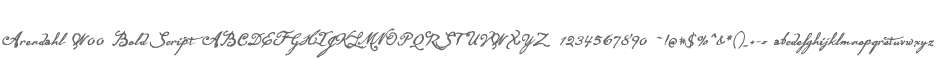 Arendahl W00 Bold Script