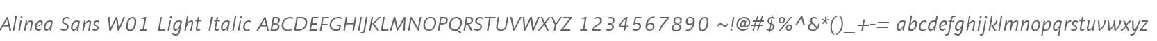 Alinea Sans W01 Light Italic