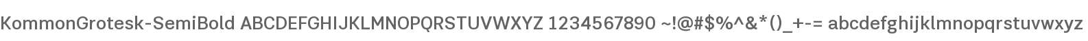 Kommon Grotesk SemiBold