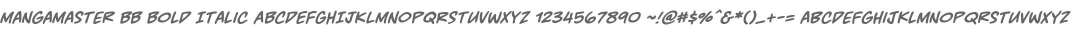 MangaMaster BB Bold Italic
