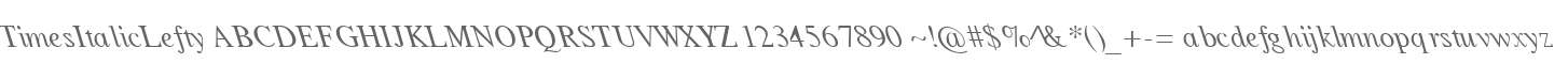 TimesItalicLefty