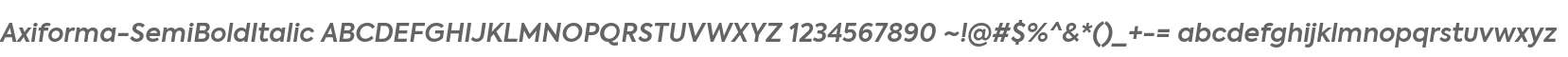 Axiforma SemiBold Italic