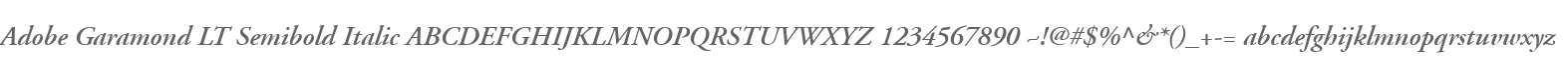 Adobe Garamond LT Semibold Italic