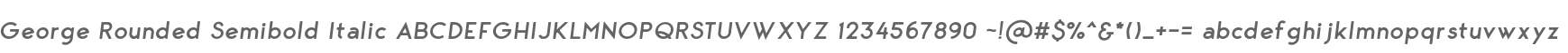 George Rounded Semibold Italic