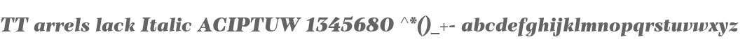 TT Barrels Black Italic
